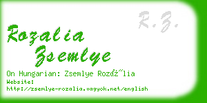 rozalia zsemlye business card